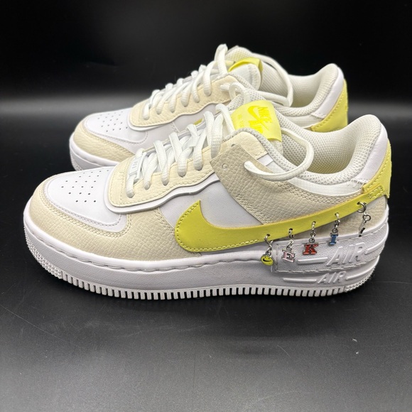 Air Force 1 Shadow SE Women’s Shoe Pale Ivory Lt Zitron Box Included Charms 7 - Picture 4 of 14